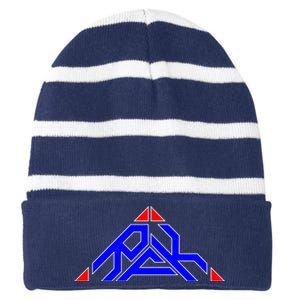 RFK Logo Striped Beanie with Solid Band