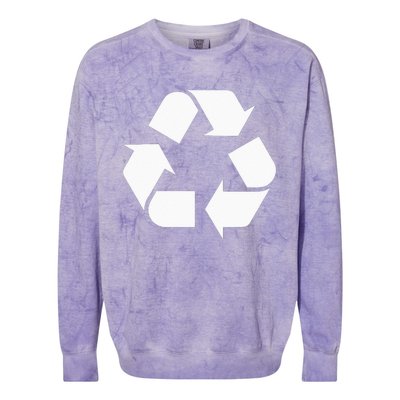 Recycling Logo Recycle Symbol Earth Day Men Women Colorblast Crewneck Sweatshirt