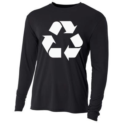 Recycling Logo Recycle Symbol Earth Day Men Women Cooling Performance Long Sleeve Crew