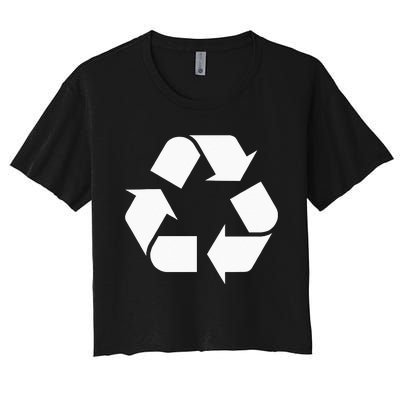 Recycling Logo Recycle Symbol Earth Day Men Women Women's Crop Top Tee