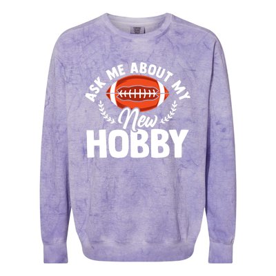 Rugby Lover Rugby Coach Team Sports Tackle Quarterback Colorblast Crewneck Sweatshirt