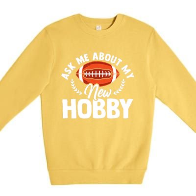 Rugby Lover Rugby Coach Team Sports Tackle Quarterback Premium Crewneck Sweatshirt