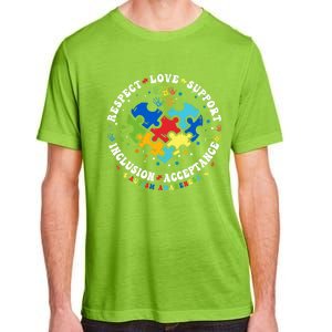 Respect Love Support Autism Awareness Month Gift Adult ChromaSoft Performance T-Shirt