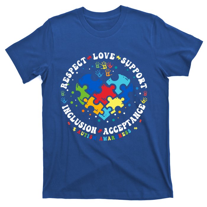 Respect Love Support Autism Awareness Month Gift T-Shirt