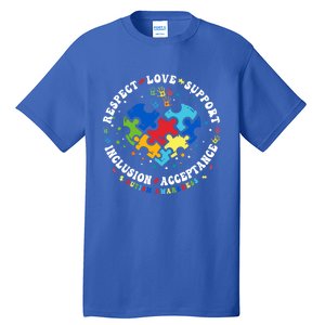 Respect Love Support Autism Awareness Month Gift Tall T-Shirt