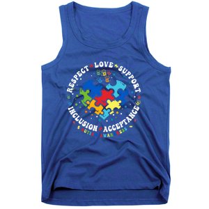 Respect Love Support Autism Awareness Month Gift Tank Top