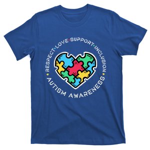 Respect Love Support Autistic Autism Awareness Teachers Gift T-Shirt