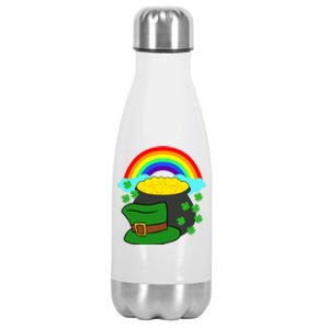 Rainbow Leprechaun St Patrick's Day Gift Stainless Steel Insulated Water Bottle