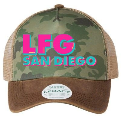 Retro LFG San Diego Logo Legacy Tie Dye Trucker Hat