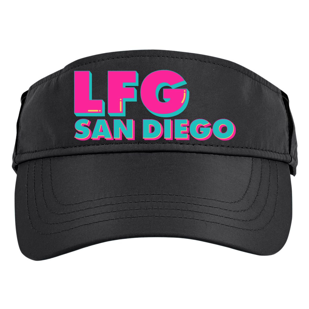 Retro LFG San Diego Logo Adult Drive Performance Visor