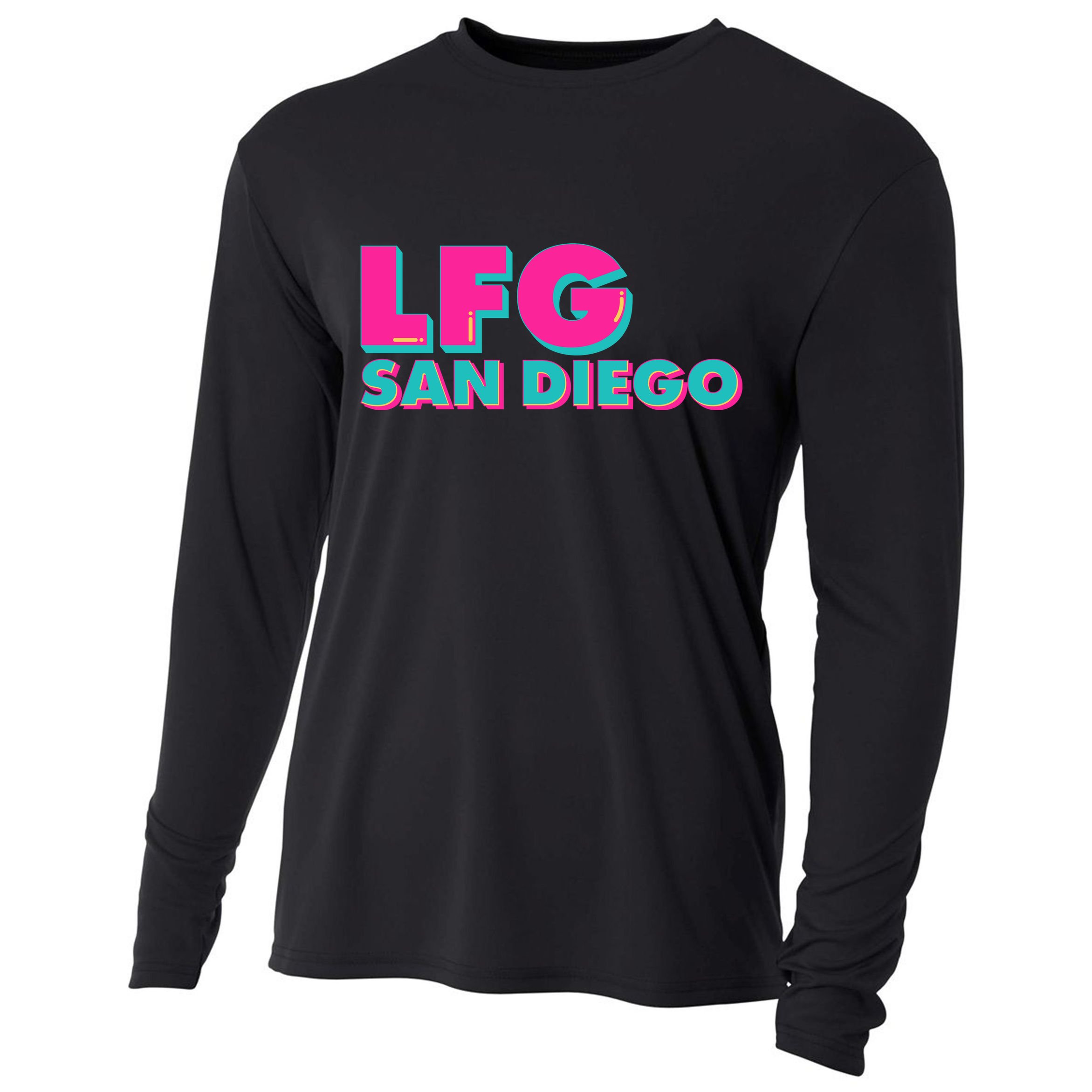 Retro LFG San Diego Logo Cooling Performance Long Sleeve Crew