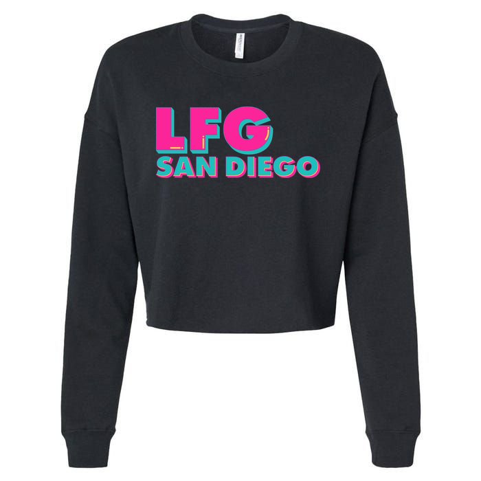 Retro LFG San Diego Logo Cropped Pullover Crew