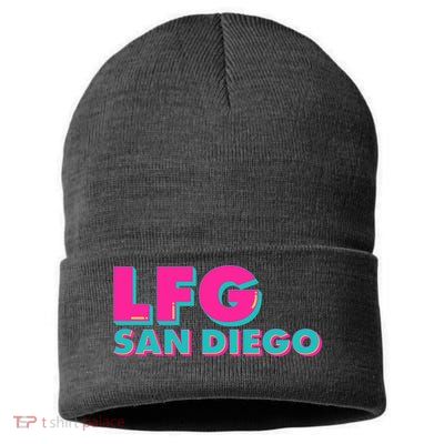 Retro LFG San Diego Logo Sustainable Knit Beanie
