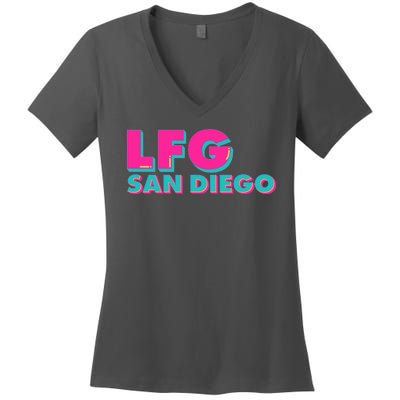 Retro LFG San Diego Logo Women's V-Neck T-Shirt