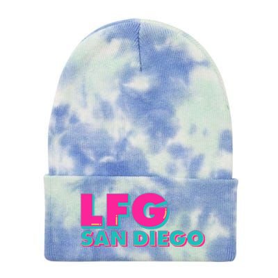 Retro LFG San Diego Logo Tie Dye 12in Knit Beanie