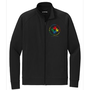 Respect Love Support Autism Awareness Month Wo  Stretch Full-Zip Cadet Jacket