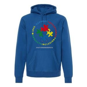 Respect Love Support Autism Awareness Month Wo  Premium Hoodie