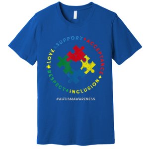 Respect Love Support Autism Awareness Month Wo  Premium T-Shirt