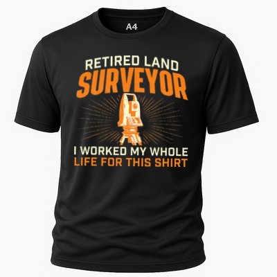 Retired Land Surveyor Land Examiner Cartographer Surveying Performance Shirt