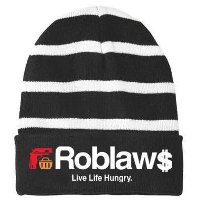 Roblaws Loblaws Satire Striped Beanie with Solid Band