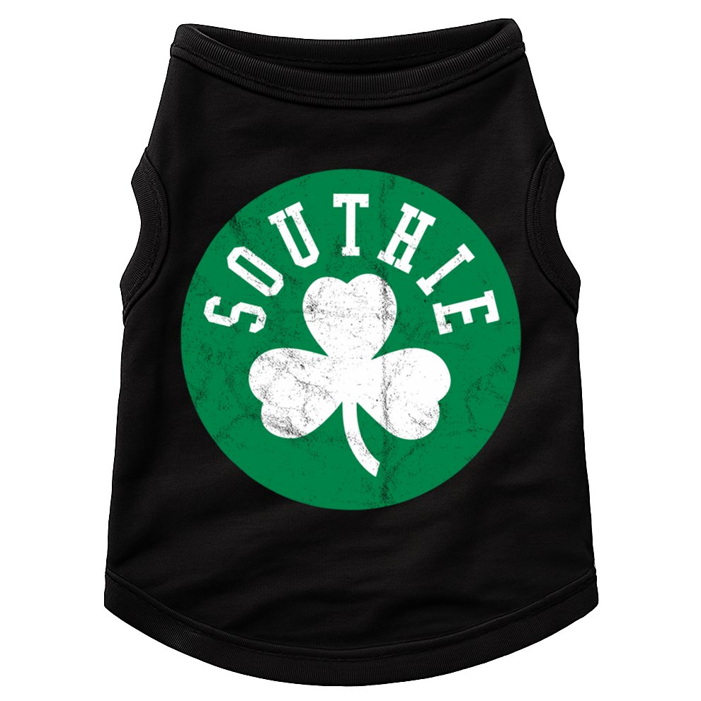 Retro Look Southie Irish St Patricks Day Distressed Gift Doggie Tank