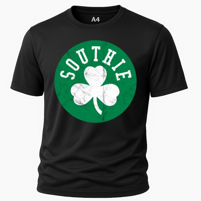 Retro Look Southie Irish St Patricks Day Distressed Gift Cooling Performance Crew T-Shirt