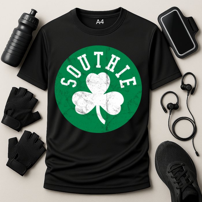 Retro Look Southie Irish St Patricks Day Distressed Gift Cooling Performance Crew T-Shirt