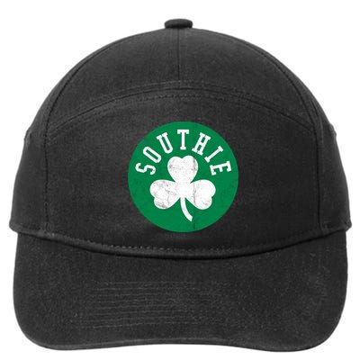 Retro Look Southie Irish St Patricks Day Distressed Gift 7-Panel Snapback Hat