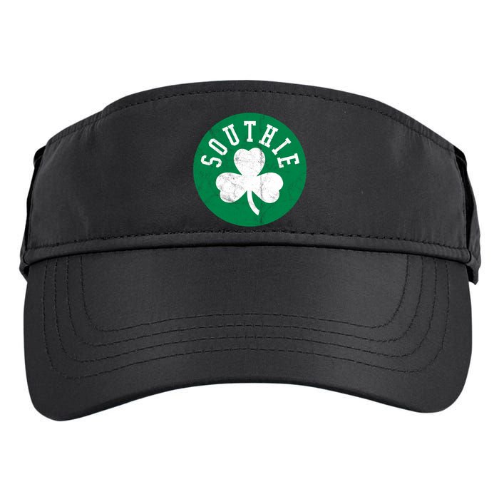 Retro Look Southie Irish St Patricks Day Distressed Gift Adult Drive Performance Visor