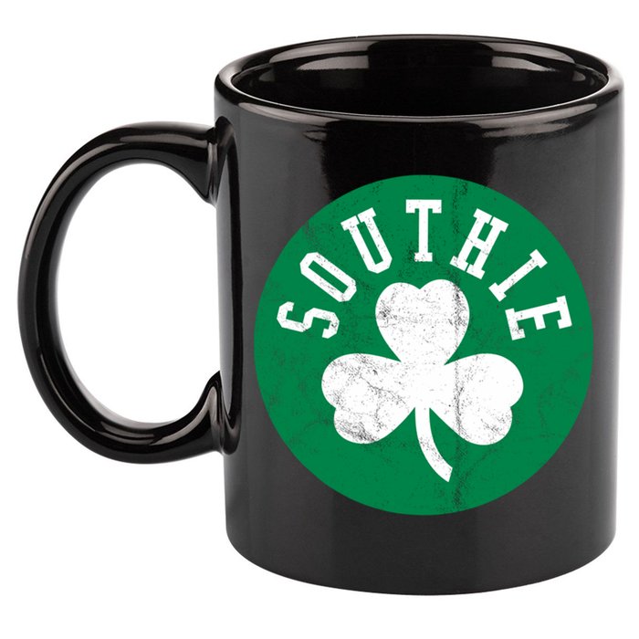 Retro Look Southie Irish St Patricks Day Distressed Gift 11oz C Handle Ceramic Mug