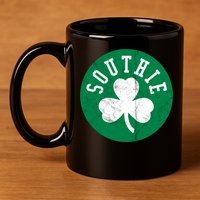 Retro Look Southie Irish St Patricks Day Distressed Gift 11oz C Handle Ceramic Mug