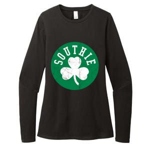 Retro Look Southie Irish St Patricks Day Distressed Gift Womens CVC Long Sleeve Shirt