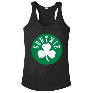 Retro Look Southie Irish St Patricks Day Distressed Gift Ladies PosiCharge Competitor Racerback Tank