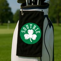 Retro Look Southie Irish St Patricks Day Distressed Gift Golf Towel