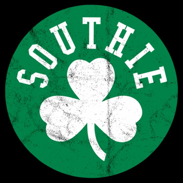 Retro Look Southie Irish St Patricks Day Distressed Gift Cropped Pullover Crew