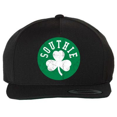 Retro Look Southie Irish St Patricks Day Distressed Gift Wool Snapback Cap