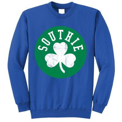Retro Look Southie Irish St Patricks Day Distressed Gift Sweatshirt
