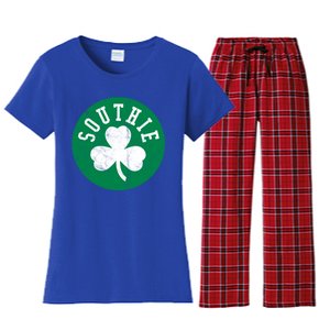 Retro Look Southie Irish St Patricks Day Distressed Gift Women's Flannel Pajama Set