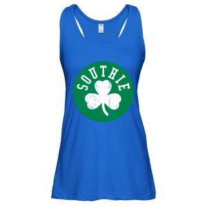 Retro Look Southie Irish St Patricks Day Distressed Gift Ladies Essential Flowy Tank