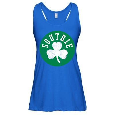Retro Look Southie Irish St Patricks Day Distressed Gift Ladies Essential Flowy Tank