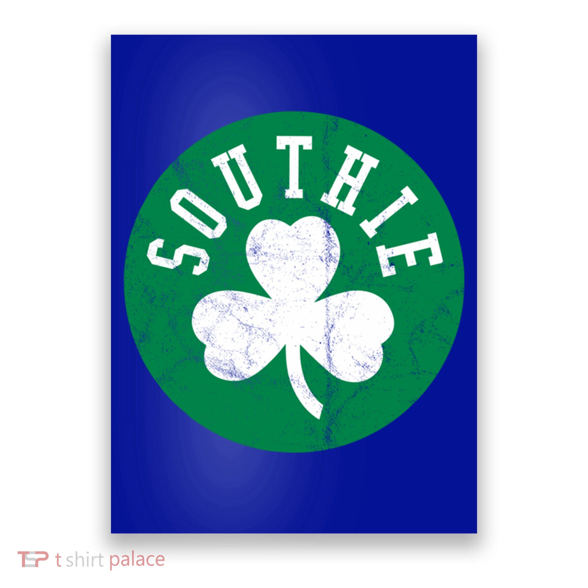 Retro Look Southie Irish St Patricks Day Distressed Gift Poster