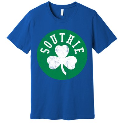 Retro Look Southie Irish St Patricks Day Distressed Gift Premium T-Shirt