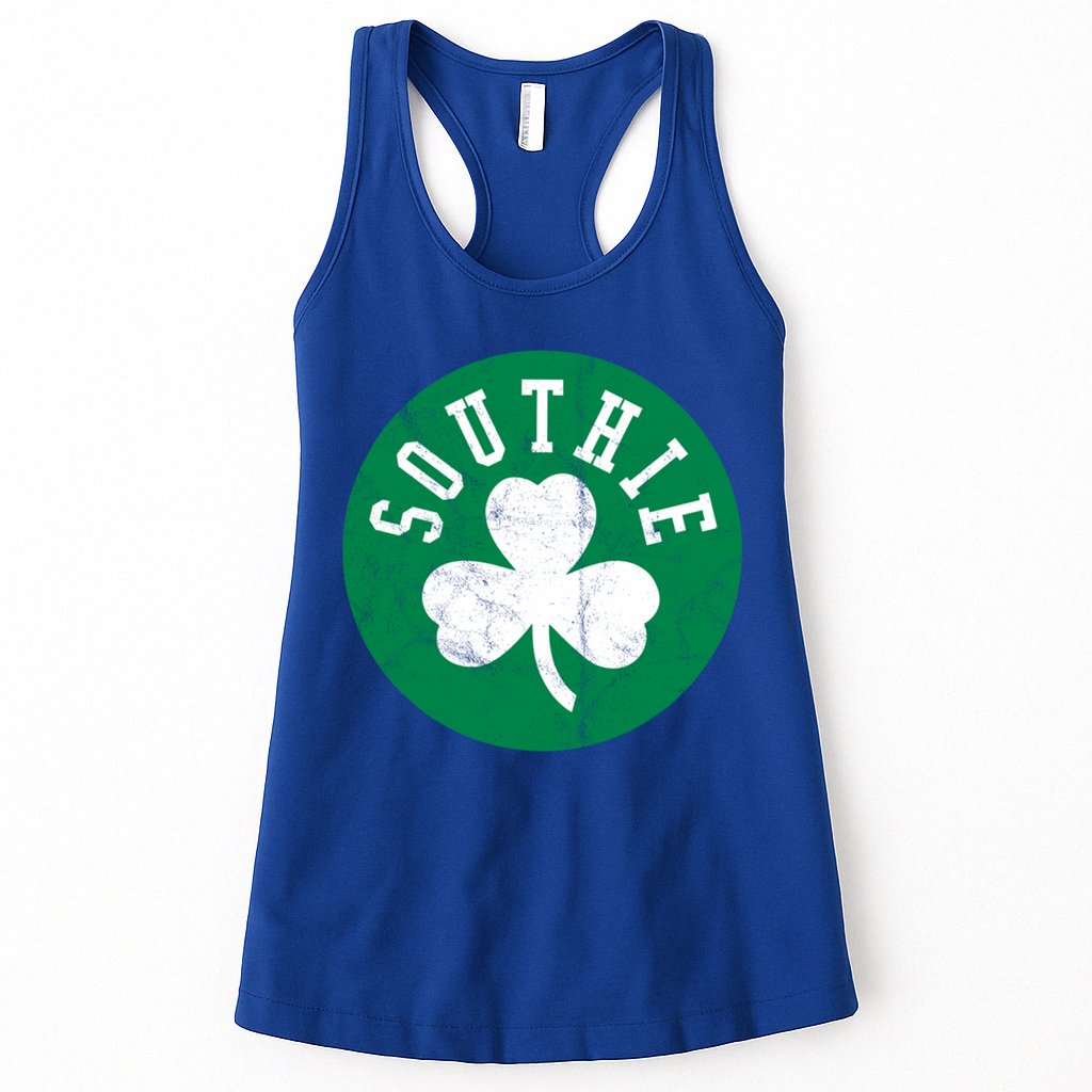 Retro Look Southie Irish St Patricks Day Distressed Gift Womens Tank Top