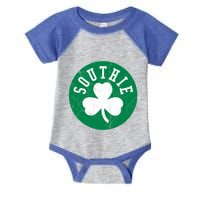 Retro Look Southie Irish St Patricks Day Distressed Gift Infant Baby Jersey Bodysuit