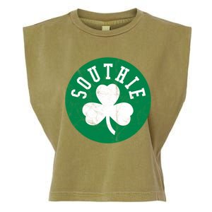 Retro Look Southie Irish St Patricks Day Distressed Gift Garment-Dyed Women's Muscle Tee