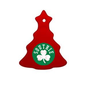 Retro Look Southie Irish St Patricks Day Distressed Gift Ceramic Tree Ornament