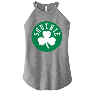 Retro Look Southie Irish St Patricks Day Distressed Gift Women's Perfect Tri Rocker Tank