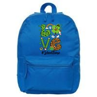 Retro Love School Nurse St Patricks Day Lucky Funny Gift 16 in Basic Backpack