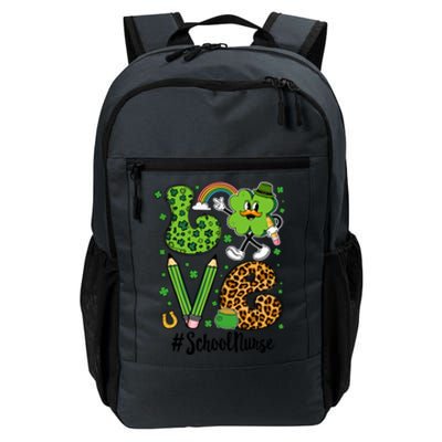 Retro Love School Nurse St Patricks Day Lucky Funny Gift Daily Commute Backpack