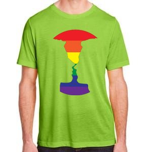 Rainbow Love Silhouette Of Two People Design Adult ChromaSoft Performance T-Shirt